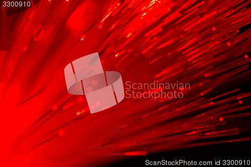 Image of optical fibres abstract blurred technology background