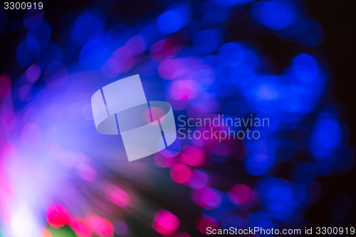 Image of optical fibres abstract blurred technology background