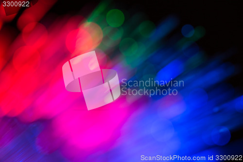 Image of optical fibres abstract blurred technology background