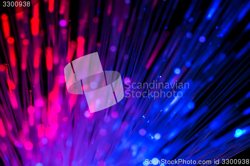 Image of optical fibres abstract blurred technology background