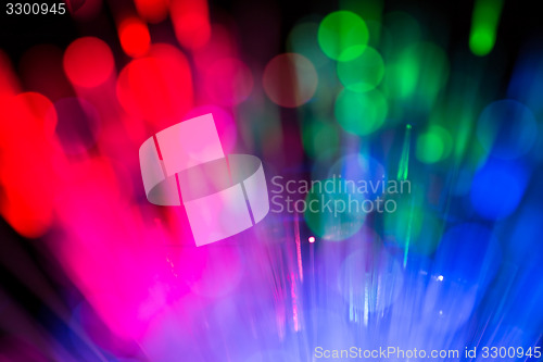 Image of optical fibres abstract blurred technology background