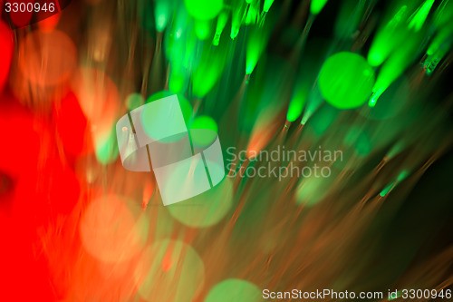 Image of optical fibres abstract blurred technology background