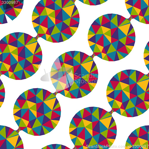 Image of Geometric seamless pattern with gems. Vector illustration.