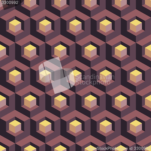 Image of Honeycomb background 3d. Mosaic. Vector illustration. 