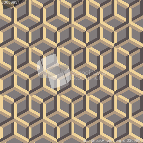 Image of 3d abstract geometric seamless background. Vector illustration.