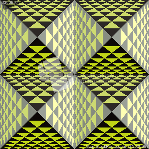 Image of Abstract geometrical background with pyramids. Seamless pattern.