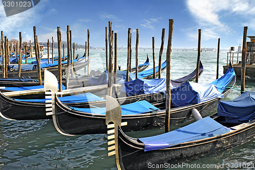 Image of Venetian gondolas