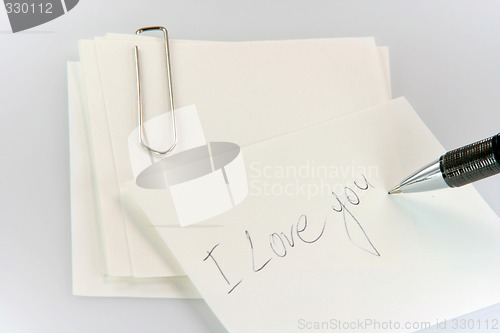 Image of i love you note