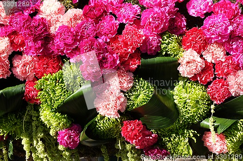 Image of background of red and pink carnations 