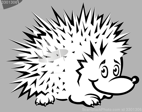 Image of funny hedgehog illustration