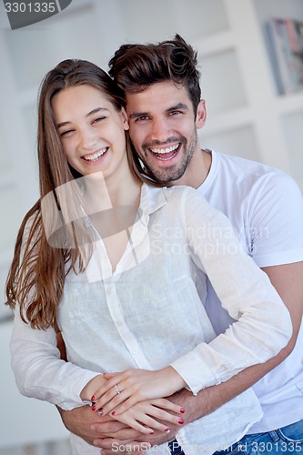 Image of happy young romantic couple have fun arelax  relax at home