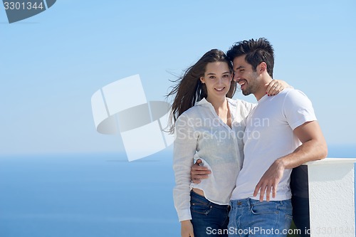 Image of happy young romantic couple have fun arelax  relax at home