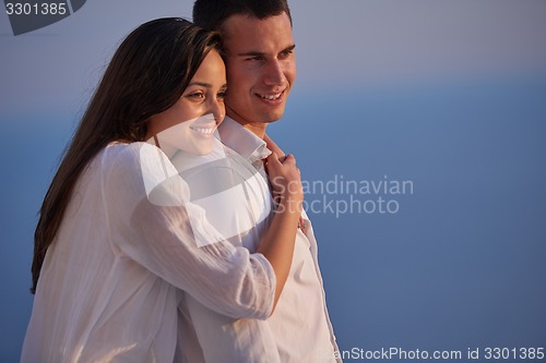 Image of happy young romantic couple have fun arelax  relax at home