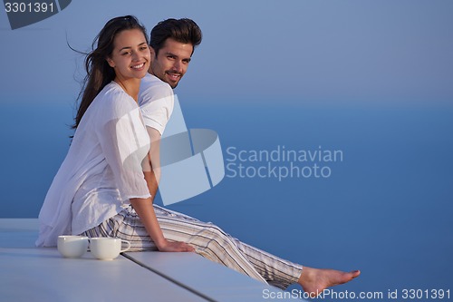 Image of happy young romantic couple have fun arelax  relax at home