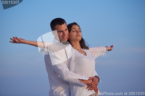 Image of happy young romantic couple have fun arelax  relax at home
