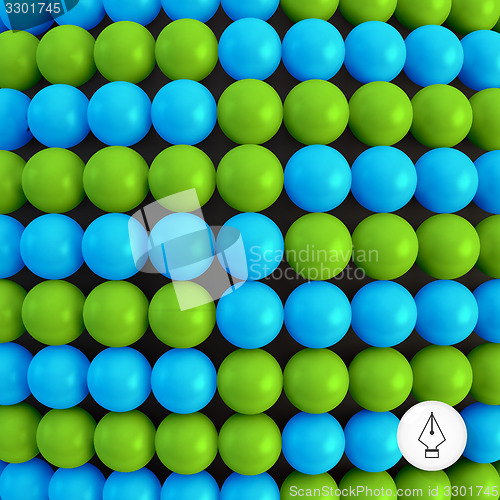 Image of Abstract technology background with balls. Spheric pattern. 