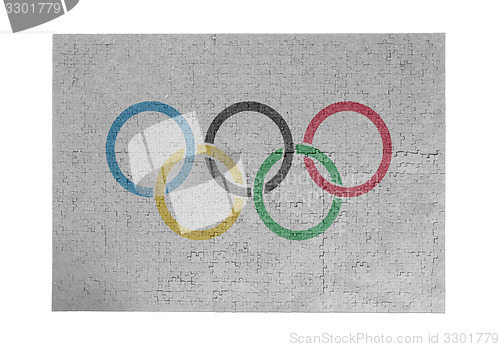 Image of Large jigsaw puzzle of 1000 pieces- Olympic rings