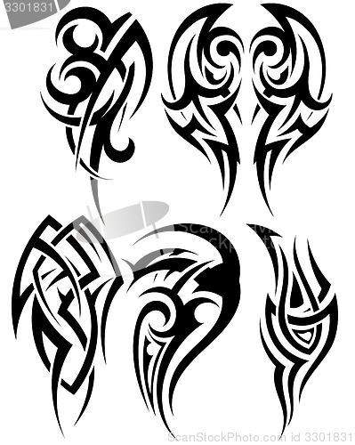 Image of Set of tribal tattoos