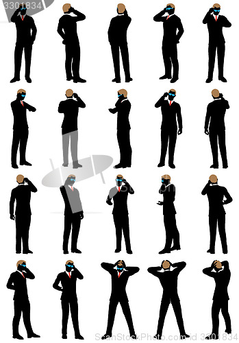 Image of Business silhouette set