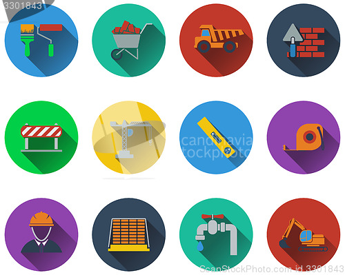 Image of Set of construction icons 