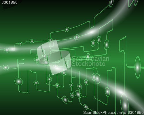 Image of Technological green background