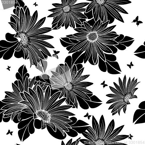 Image of Seamless vector floral pattern.