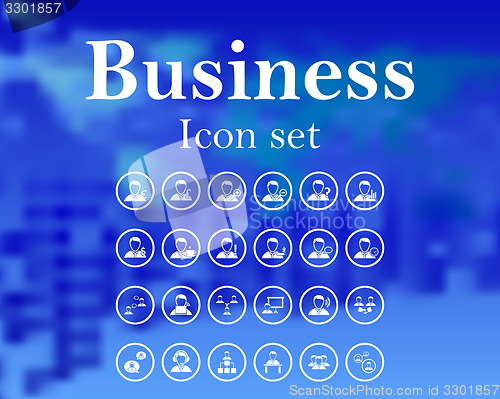 Image of Set of business icon