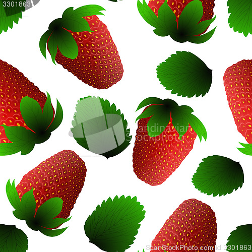 Image of Fresh strawberry seamless pattern