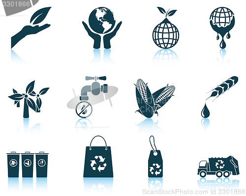 Image of Set of ecological icons
