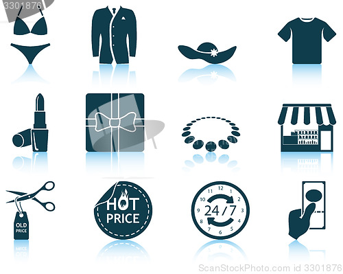 Image of Set of shopping icons