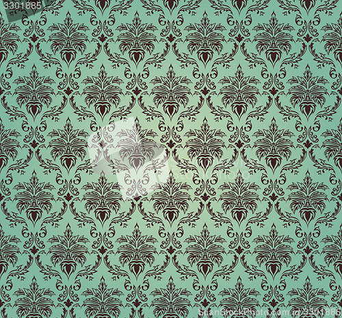 Image of Damask seamless vector pattern