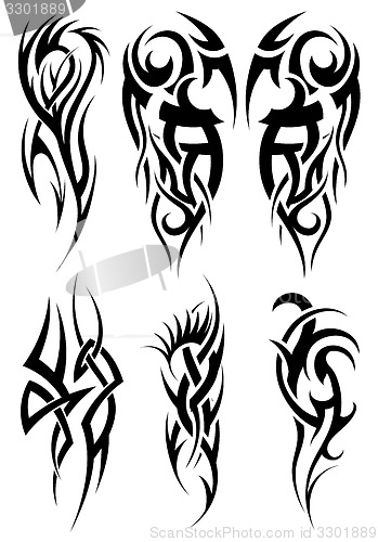 Image of Set of tribal tattoos