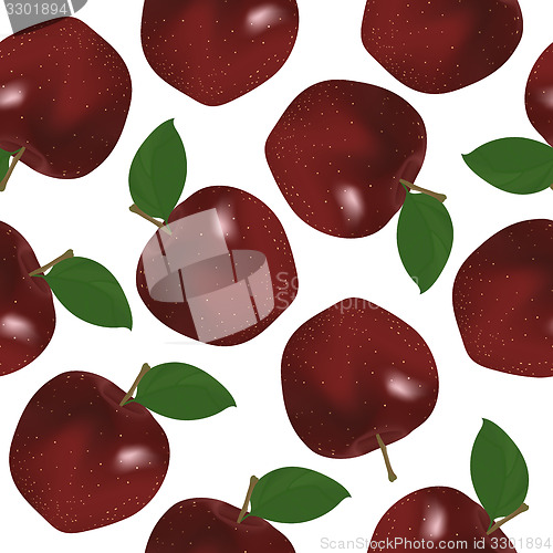 Image of Red apple seamless pattern