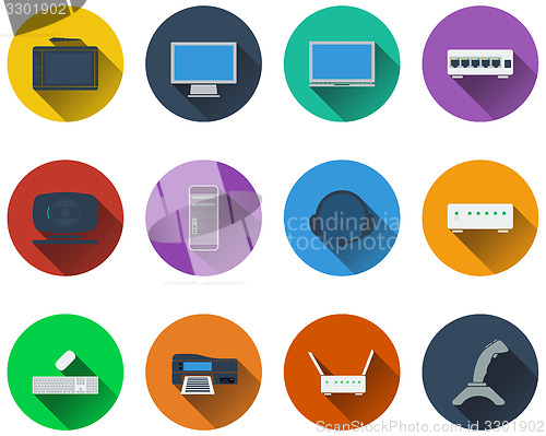 Image of Set of computer icons