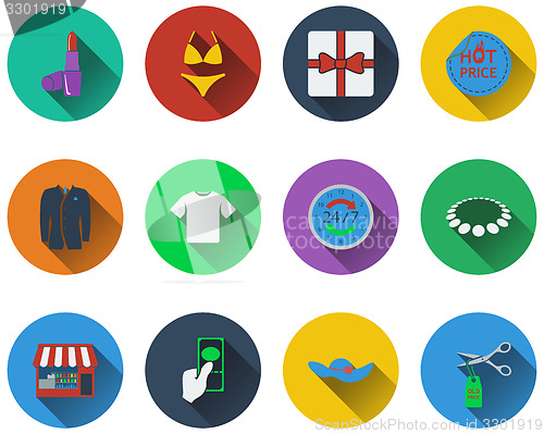 Image of Set of shopping icons