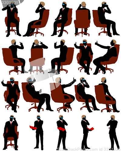 Image of Business silhouette set