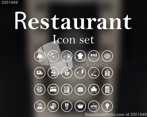 Image of Restaurant icon set