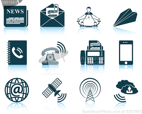 Image of Set of communication icons