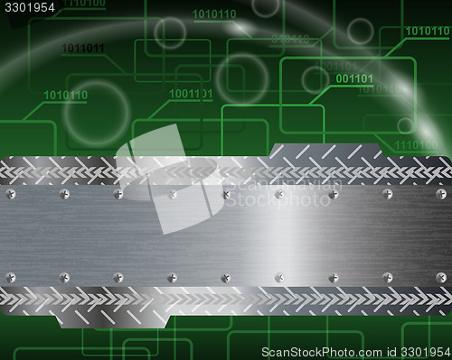 Image of Technological green background