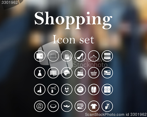 Image of Shopping icon set