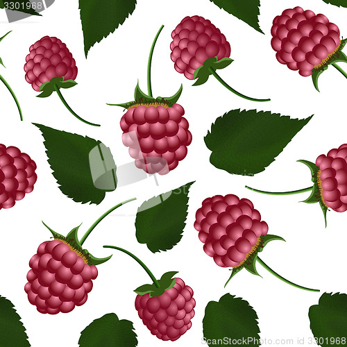 Image of Fresh raspberry seamless pattern