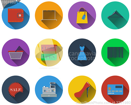 Image of Set of shopping icons