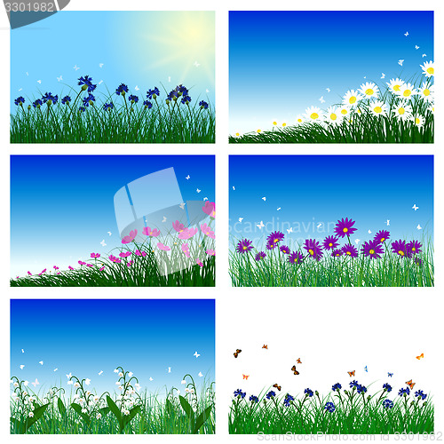 Image of Meadow color background set