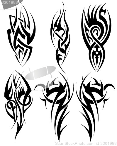 Image of Set of tribal tattoos