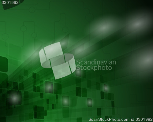 Image of Technological green background