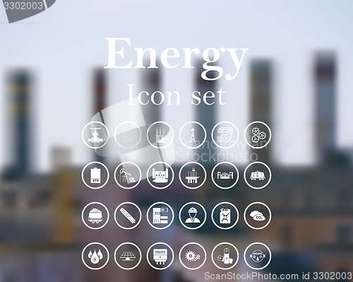 Image of Energy icon set.