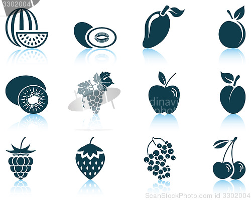 Image of Set of fruit icon