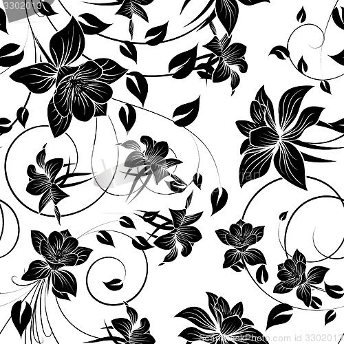 Image of Seamless vector floral pattern.