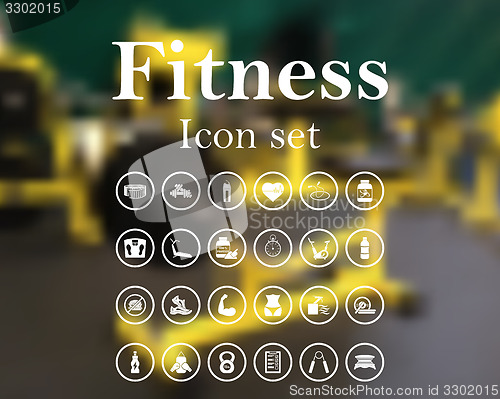 Image of Fitness icon set