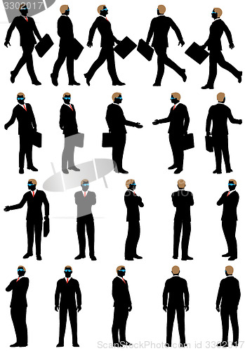 Image of Business silhouette set